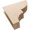 Ekena Millwork 7"W x 28"D x 28"H Thin Ridgewood Rough Cedar Woodgrain TimberThane Corbel, Primed Tan CORUR07X28X28RIDRCPR - alternate 3
